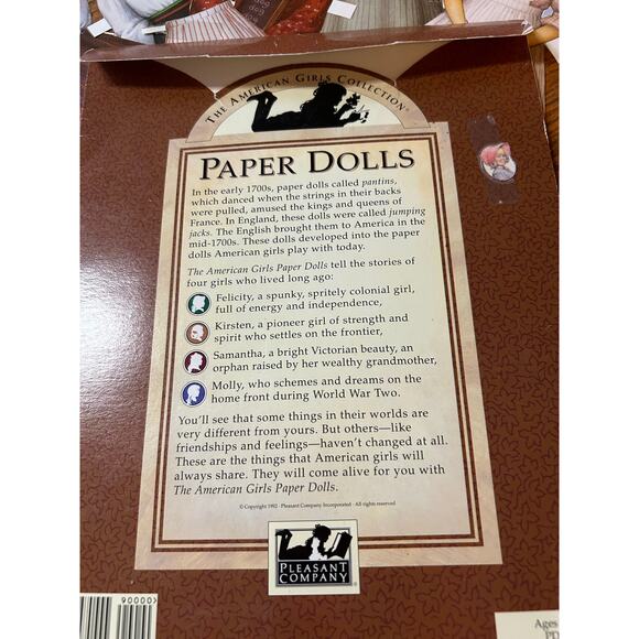 Vintage 1992 American Girl Kirsten Larson Paper Doll  Clothes Accessories Pet - Picture 5 of 10